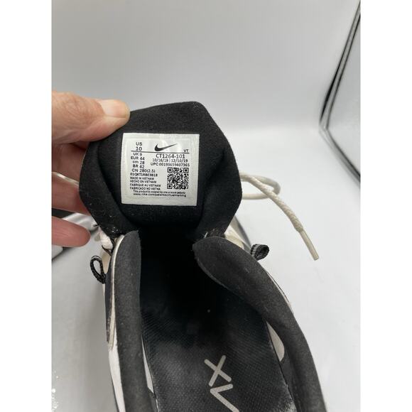 Nike Air Max 270 React Men Size 10 Black/White/ Pewter Gray Athletic Shoes - Picture 9 of 10